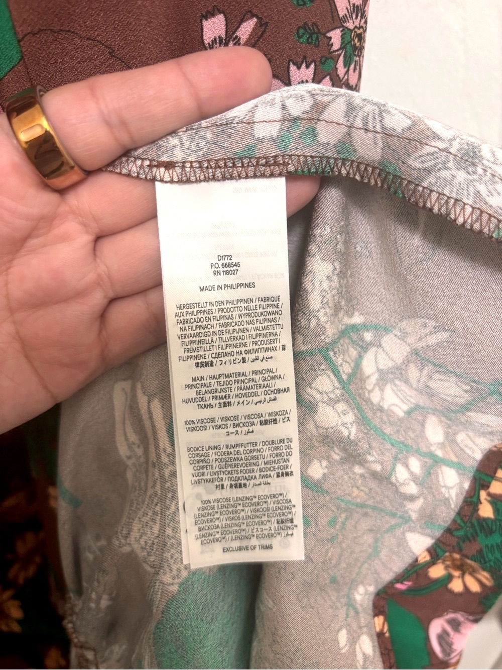 NWT BODEN V Neck Layered Dress in Woodland Whimsical Flora - Picture 12 of 12